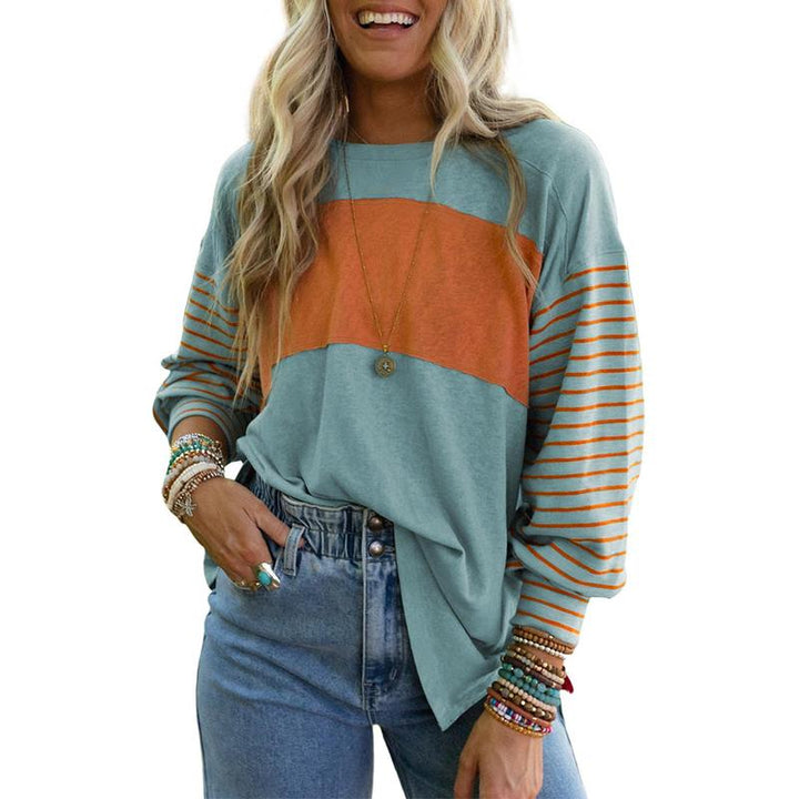 PERPETUA™ | Casual Long-Sleeve Oversized Crew Neck Top